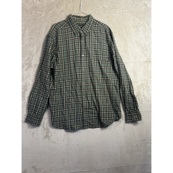 Woolrich Other - Woolrich‎ Men's Large Cotton Button Down Plaid Shirt Long Sleeve Green Vintage